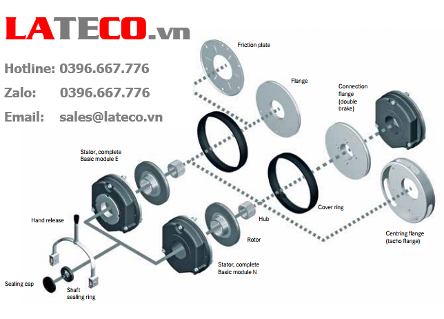 Phanh Điện từ Lenze 